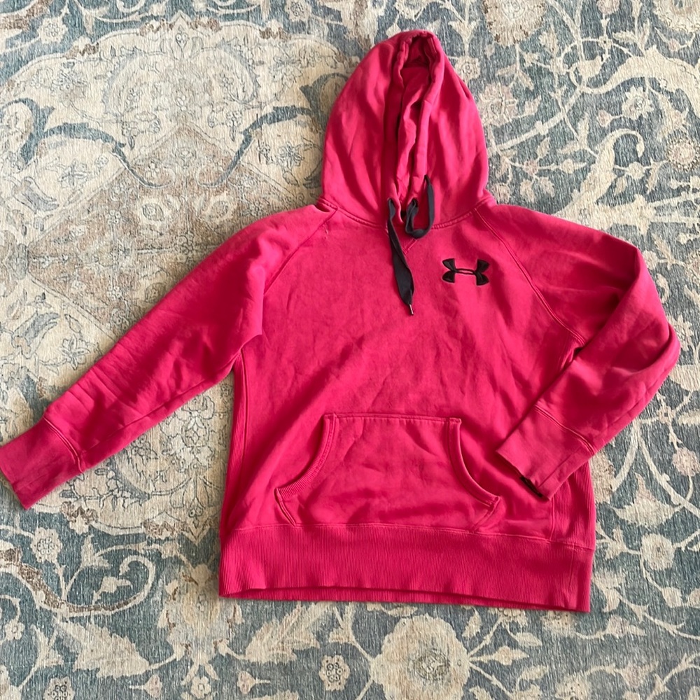Under armor hoodie pink size medium